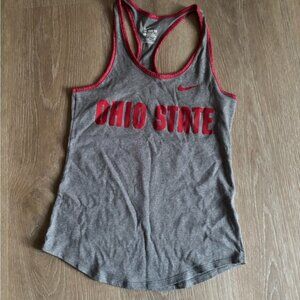 Nike Gray and Red Racerback Ohio state Tank Top